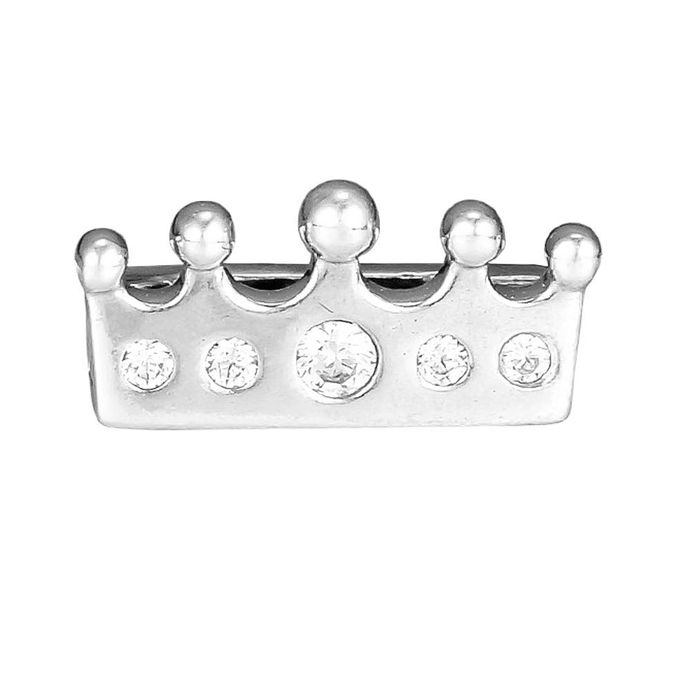 PANDOCCI 2018 Autumn Reflexions Crown Clip Clear CZ Bead 925 Silver DIY Fits for Original Pandora Bracelets Charm Fashion Jewelry