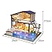 DIY Wooden Miniature Dollhouse Kit (Time Apartment), Mini House Woodcraft Construction Kit-3D Wooden Puzzle-Model Building Set DIY Cabin Wooden Villa Gift for Christmas Holiday Birthday