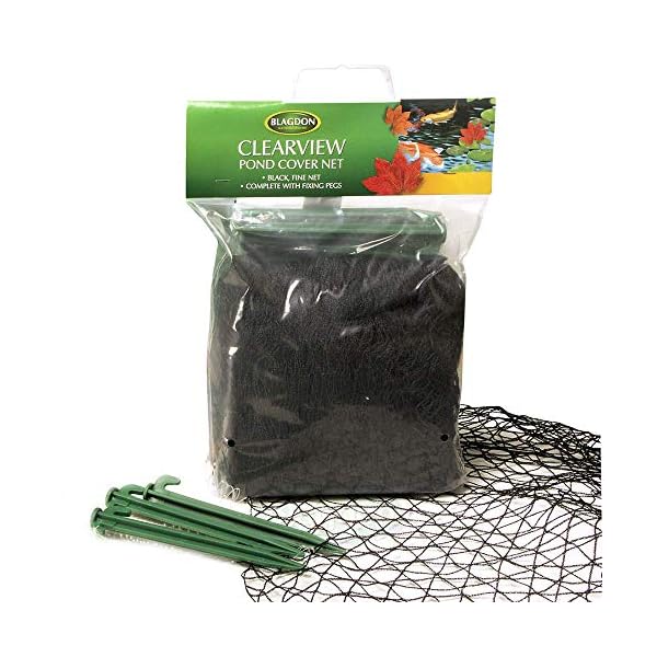 Blagdon-1022378-Clearview-Pond-Cover-Net-Strong-Double-Weave-Black-Fine-With-Pegs-3-m-x-2-m-10-x-6-6-Protects-Pond Blagdon 1022378 Clearview Pond Cover Net, Strong Double Weave, Black, Fine, With Pegs, 3 m x 2 m (10’ x 6’ 6”), Protects…