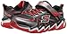 Skechers Kids Boys Skech Air 3.0 Rupture Sneaker (Little Kid/Big Kid), Gunmetal/Red, 12 M US Little Kid