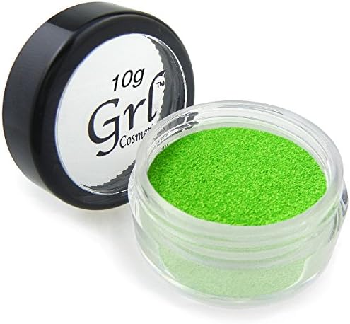 Grl Cosmetics Cosmetic Glitter Makeup for Face, Eyes, Lips, Nails and Body - GL71 Neon Green, 10 Gram Jar