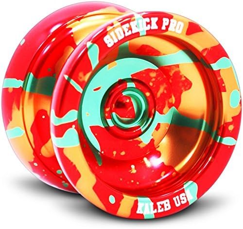 Red Yellow Green Splashes Yo-Yo Professional Aluminum Sidekick Pro YoYo by Sidekick Yoyo