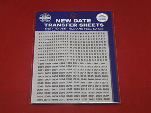 Date Transfer Sheets for Whitman Albums - Black