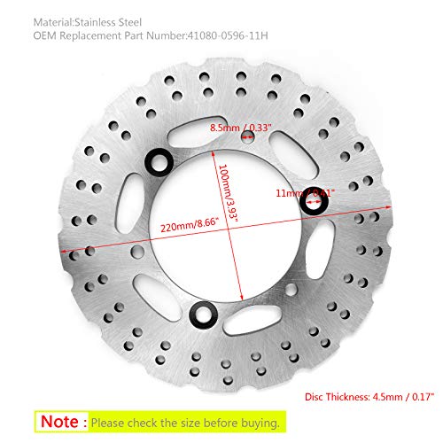 Topteng 8.66" achter remschijf voor Kawasa-ki MD4163C Z250 Z300 ABS Ninja 300 250 - Image 3