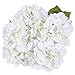 Luyue 5 Big Heads Artificial Silk Hydrangea Bouquet Fake Flowers Arrangement Home Wedding Decor (Cream)