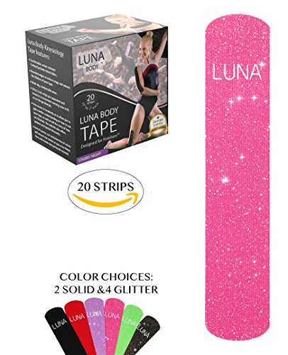 Glitter kinesiology pro tape strips (20 pre-cut roll, 1…