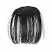 Reysaina Real Human Hair Flat Bangs Hand Tied Bangs Mini Fashion Clip-in Hair Extension #1B Natural Black