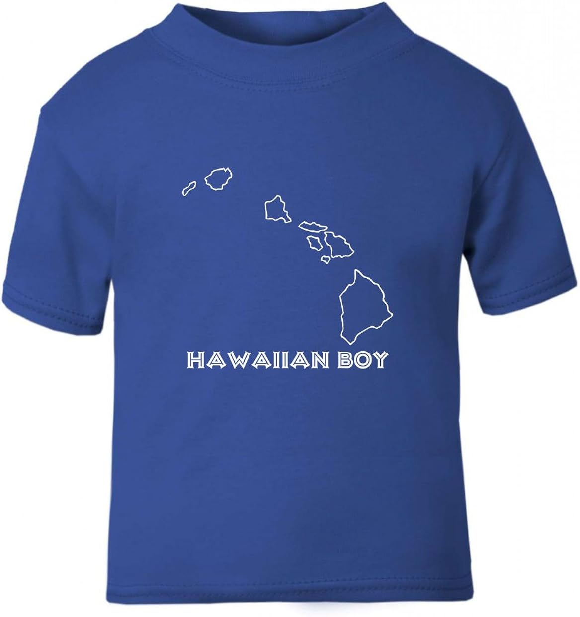 Hawaiian Boy Hawaii Baby Toddler Kid Tshirt Royal Blue Tee 6mo Thru 7t 5t/6t Clothing