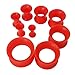Piercing Area 11 Pairs Thin Silicone Flexible Ear Expander Kit Tunnels Plugs Earlets Earskin