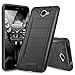 Huawei Ascend XT2 Case, Huawei Elate 4G Case, Huawei H1711 Case, TJS Dual Layer Hybrid Shockproof Impact Resist Rugged Drop Protection Case Cover Metallic Brush Finish With Hard Inner Layer (Black)