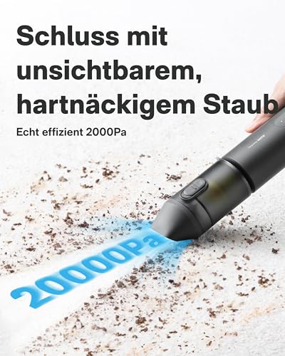 HOTO Handstaubsauger Auto, 4-in-1-Akku-Staubstaubsauger mit 20000 Pa Starker Saugkraft, Elektrischer Druckluft-Staubsammler, Mini Staubsauger für Auto, Schreibtisch, Computer, Tastatur, Büroreinigung