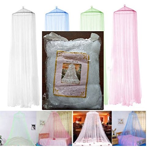 S.P.S Elegant Round Curtain Bed Mesh Canopy Netting Mosquito Net for Twin Bed Only (White)