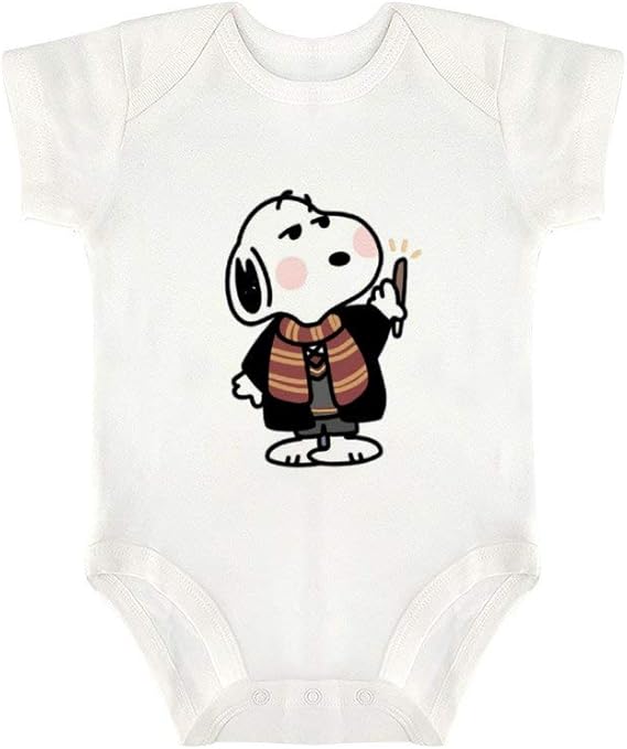 Amazon Co Jp スヌーピー ベビー服 新生児女の子男の子ボディースーツトップスセット 無地ピットトラベルボタンキッズローブ 服 ファッション小物