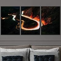 3 Piece Framed Canvas Wall Art Colorful Industrial Lights Canvas Prints Home Artwork Decoration for Living Room,Bedroom - 16
