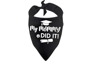 PWHAOO 1 Piece Graduation Announcement Gift My Mommy/Daddy Did It Graduation Bandana for Dog (did it Mommy d)