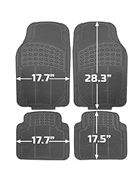 Alfombrillas de goma para todo el año, compatible con vehículos seleccionados, camiones, furgonetas, SUV, color gris