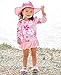 RuffleButts® Baby/Toddler Girls Happy Petals Peplum One Piece Rash Guard - 3-6m