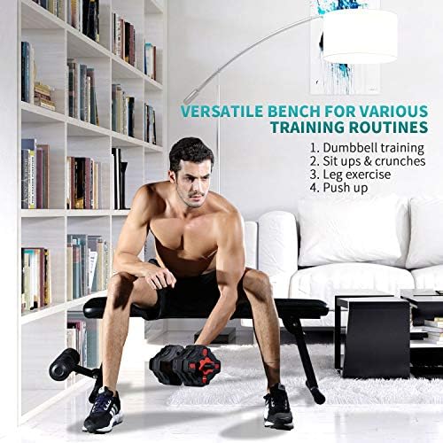 JX FITNESS Banco de Musculación Ajustable Multifuncional de Casa ...