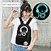 Anime Backpack for School, SKL Luminous Backpack Canvas Cartoon Backpack with usb Cable and Lock and Pencil Bag for Teens Girls Boys-Black
