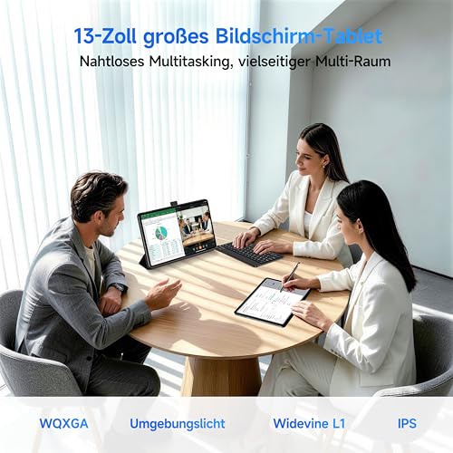ALLDOCUBE iPlay 70 Max Pro Android 16, 13 Inch AI Tablet with Keyboard, Stylus and Case, 1600 x 2560, 4G LTE, Unisoc T7300, 16GB+128GB, 10000mAh, WiFi 6, GPS, 4 Speakers, Face Detection, PC Mode