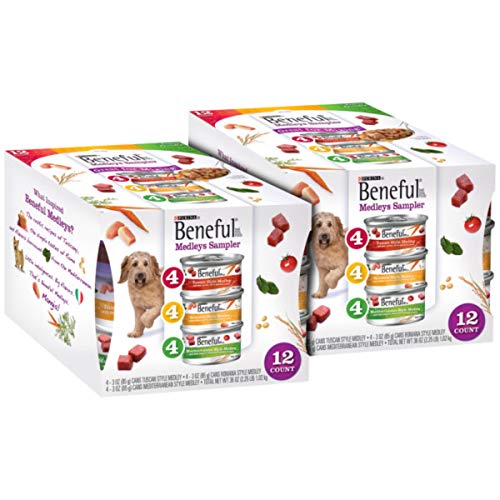 Purina Beneful Wet Dog Food Variety Pack, Medleys Tuscan, Romana