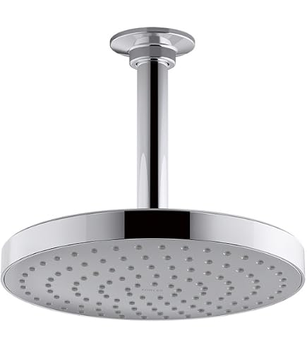 KOHLER 45200-TT 8" Square Rain Shower Head - 2.0 GPM, Katalyst Air-Induction Spray, Contemporary Titanium Finish