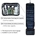 TRAVANDO ® Hanging Toiletry Bag FLEXI + 7 TSA Approved Liquid Bottles - Travel Set for Men and Women - Toilet Kit for Cosmetics, Makeup - Organiser for Suitcase - Wash Bag with Containers