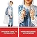 CrucialSense Rain Poncho for Adults - Disposable Family Pack of 5, Waterproof Rain Ponchos/Translucent White Raincoat with Hood