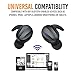 Alpatronix HX500 Waterproof Bluetooth Headphones TWS in Ear Wireless Earphones Rechargeable Stereo Headset w/Qi Charging Case & Mic for iPhone/Samsung Galaxy, Sports&Running - Black