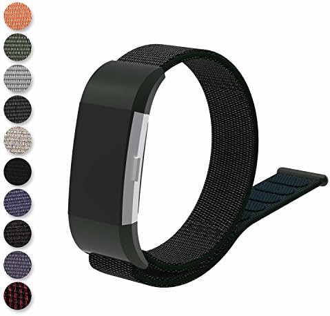 Feskio Fitbit Charge 2 Smartwatch Loop Band, Woven Nylon Band Loopback Closure Wrist Strap Replacement Watch Band Strap Sport Bracelet for Fitbit Charge2 Smartwatch