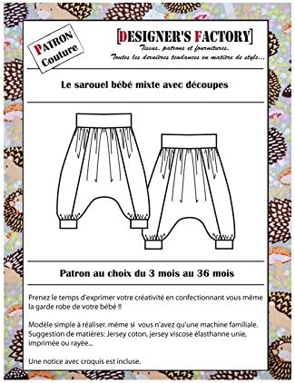 3m Patron Sarouel Bebe Simple Mixte Cuisine Maison Loisirs Creatifs Zwembaddebeemd Nl