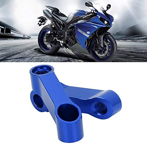 Senyar M10/M8 Motorcycle Adaptor,Aluminum Alloy Bike Modified Mirror Riser Extender Mounts Brackets Adapter Fit for Most Rearview Mirrors of Motorcycle and Electric Vehicle (Blue) - Thumbnail 3