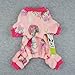 Fitwarm Sweet Cupcake Pet Clothes for Dog Pajamas PJS Coat Soft Velvet Pink Small