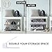 Shoe Slots Organizer 10 Piece Set (White) - 2019 Premium Closet Space Saver for High Low Heels, Sneakers, Boots and Sandals - 3-step Adjustable Plastic Stacker - Present for Men, Women, and Kids