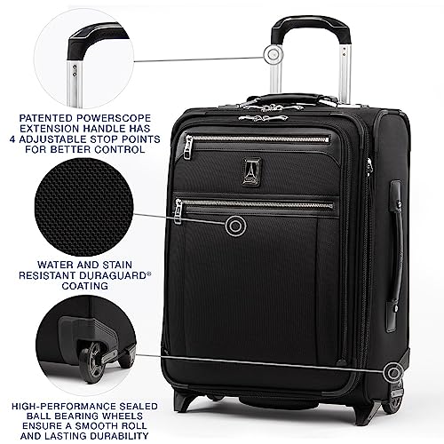 Travelpro Platinum Elite Softside Expandable Carry on Luggage, 2 Wheel
