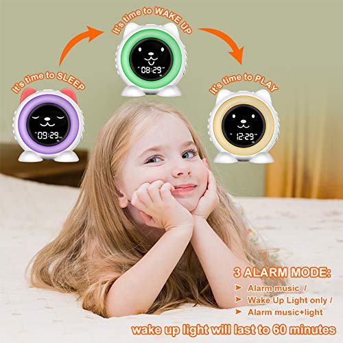 I·CODE Kids Alarm Clock,Children's Sleep Trainer, Wake Up Light & Night Light, Sleep Sound Machine -Teach Child When Fine to Wake Up - Thumbnail 4
