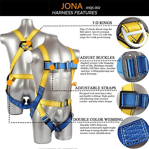Full Body Safety Harness Tool Fall Protection CSA Z259.10-2018, ANSI/ASSE Z359.11-2021 and OSHA Compliant