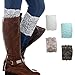 FAYBOX Women Lace Floral Boot Cuffs Leg Warmer Socks Pack of 4 BU