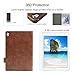 auaua iPad Pro 9.7 Case, PU Leather Case for iPad Pro 9.7 with Smart Cover Auto Sleep/Wake +Pencil Holder+Screen Protector for Apple iPad Pro 9.7 inch Apple Tablet