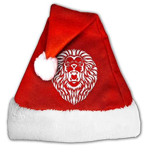 CUUO Big Sean Lion Head Roar Classic Festive Holiday Hat, Santa Hat Christmas Hat For Adults And Children-Small