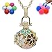 Bell Ball Flower Copper Locket Necklace for Aromatherapy Essential Oil Fragrance Diffuser