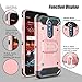 Venoro ZTE Blade Spark Case, Venoro for ZTE Grand X 4 Holster Case, Venoro Heavy Duty Shockproof Protection Case Cover with Belt Swivel Clip and Kickstand Compatible ZTE Grand X 4 (Rose Gold)