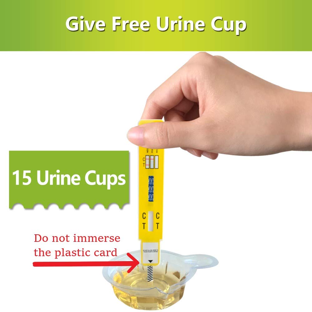 Home THC Test, Marijuana Test with 15 Urine Cups 50ng/ml CutOff High