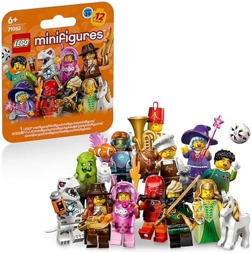 Minifigures 29.ª Edición – Caja Sorpresa con 1 de 12 Juguetes Coleccionables - Figuras Inc. Portero de Fútbol y Elfa Unicornio - Regalo para Invitados de Cumpleaños Infantil de 6+ Años 71052