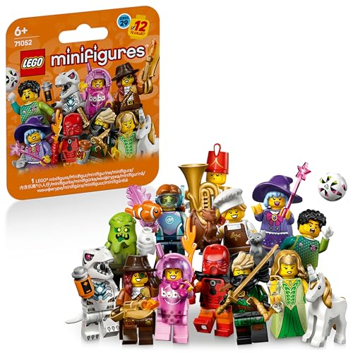 Minifigures 29.ª Edición – Caja Sorpresa con 1 de 12 Juguetes Coleccionables - Figuras Inc. Portero de Fútbol y Elfa Unicornio - Regalo para Invitados de Cumpleaños Infantil de 6+ Años 71052
