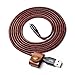 Aasama iPhone Charger 3 Pack 6 Feet Nylon Braided 8 Pin Lightning to USB Cable (With Leather Strap)