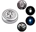 6 Pack Tap Light, Ledinus LED Battery-powered Wireless Touch Lamp Stick-on Push Night Light for Closets, Attics, Garages, Car, Sheds, Storage Room,White Light