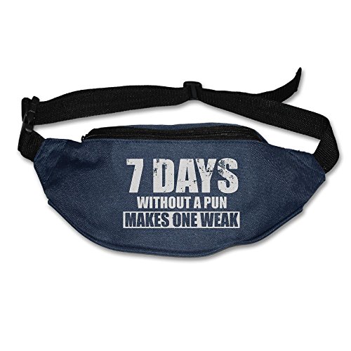 Ada Kitto 7 Days Without A Pun Makes One WEAK Mens&Womens Sport Style Travel Waist Bag For Running And Cycling Navy One Size