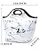 Neoprene Lunch Tote ,Insulated Waterproof Lunch Bags For Men, Women, Adults, Kids, Girls. Reusable, Washable, Water-proof Foldable, Light, Zipper (WHITE)