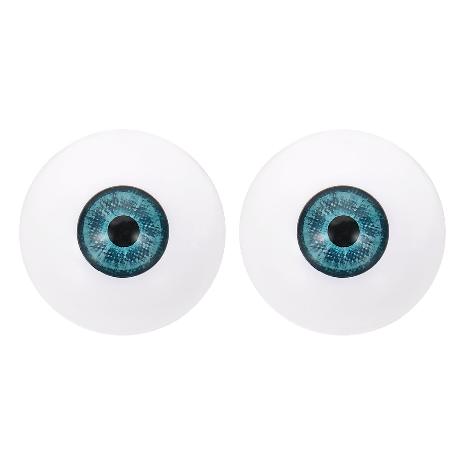 PATIKIL 30mm Safety Eyes,1 Pair Realistic Acrylic Eyes Plastic Half Eyeballs for Masks Halloween Props Art Craft, Blue Green